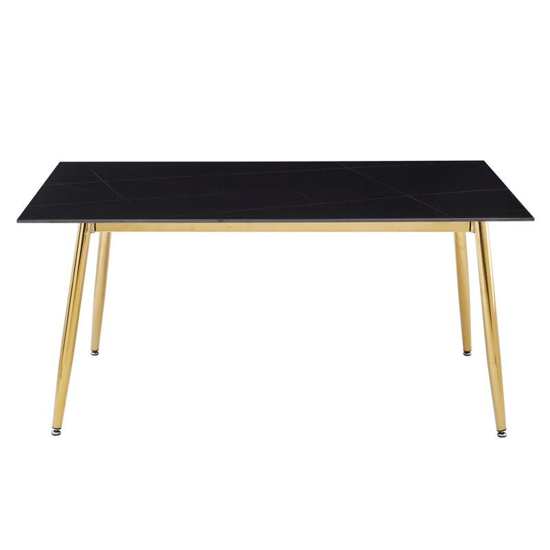 Kyley rectangulaire, Noir et or, H 29,9 po x L 70,86 po x l 35,43 po