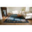 Wool Hand Knotted Pile Blue Rectangle 1920s Antique Rug