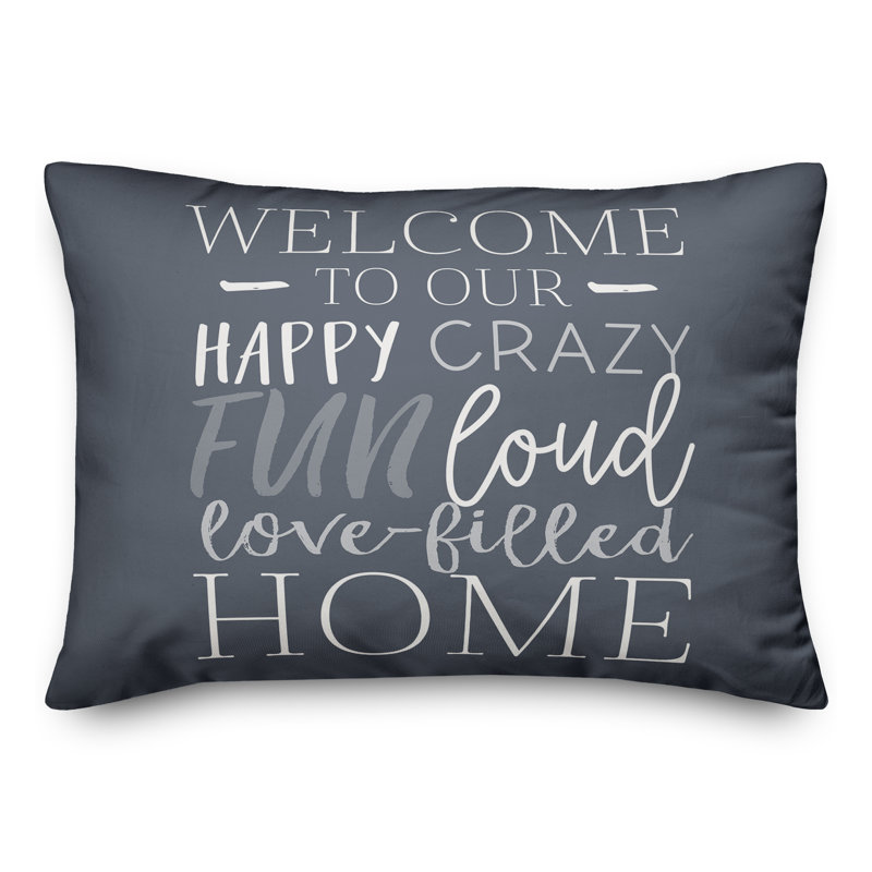  Polyester Indoor/Outdoor Throw Pillow, Slate, 18" H x 25" W