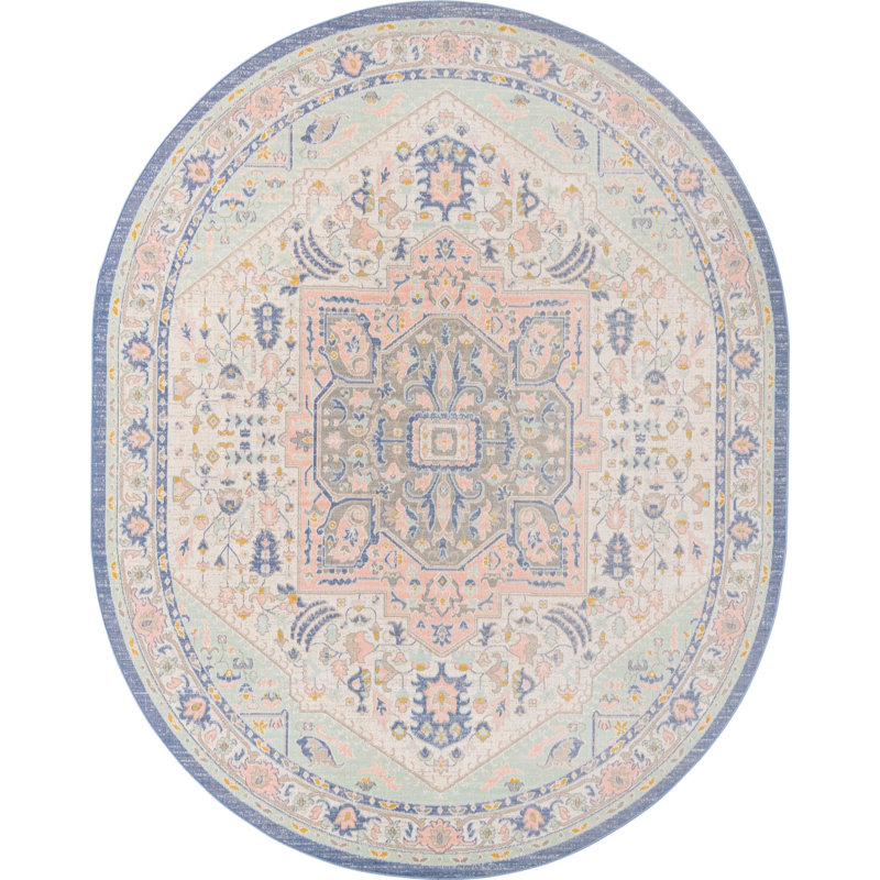 Matthei Oriental Indoor Rug, Oval 5' x 8'