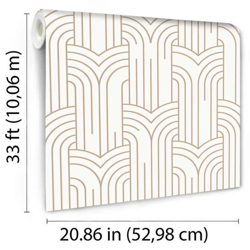 Papier peint Arch Deco, Doré