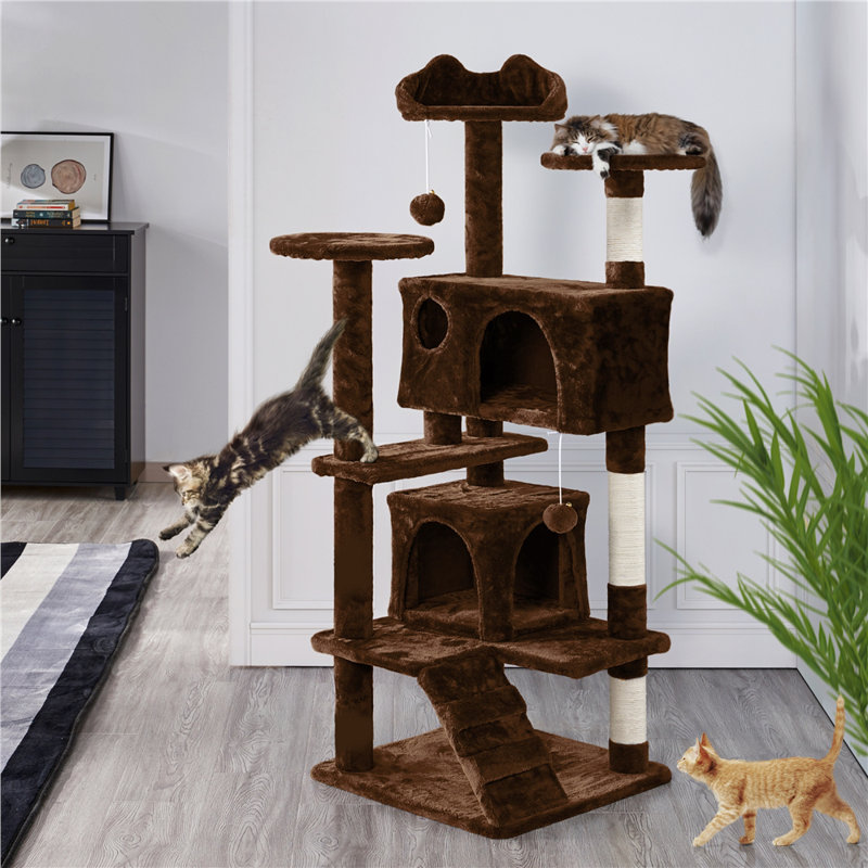139cm  Cat Tree, Brown
