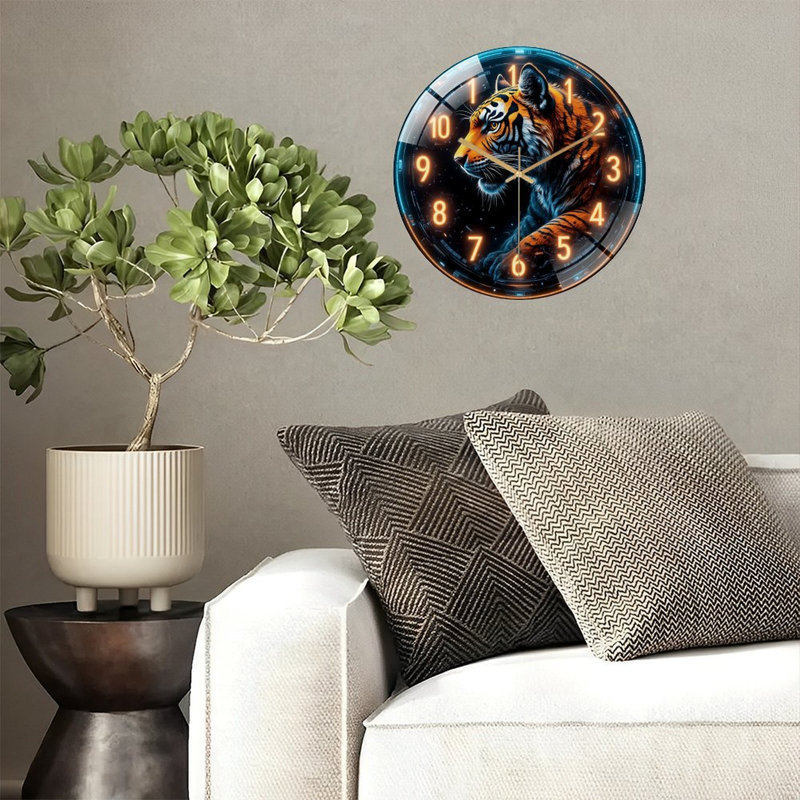 Horloge murale en verre 12 po