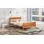 Lit plateforme double en bois avec tête de lit-212909996-212909992
