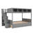 Gurutz Twin over Full 5 Drawer Standard Bunk Bed with Shelves by Harriet Bee-235825667