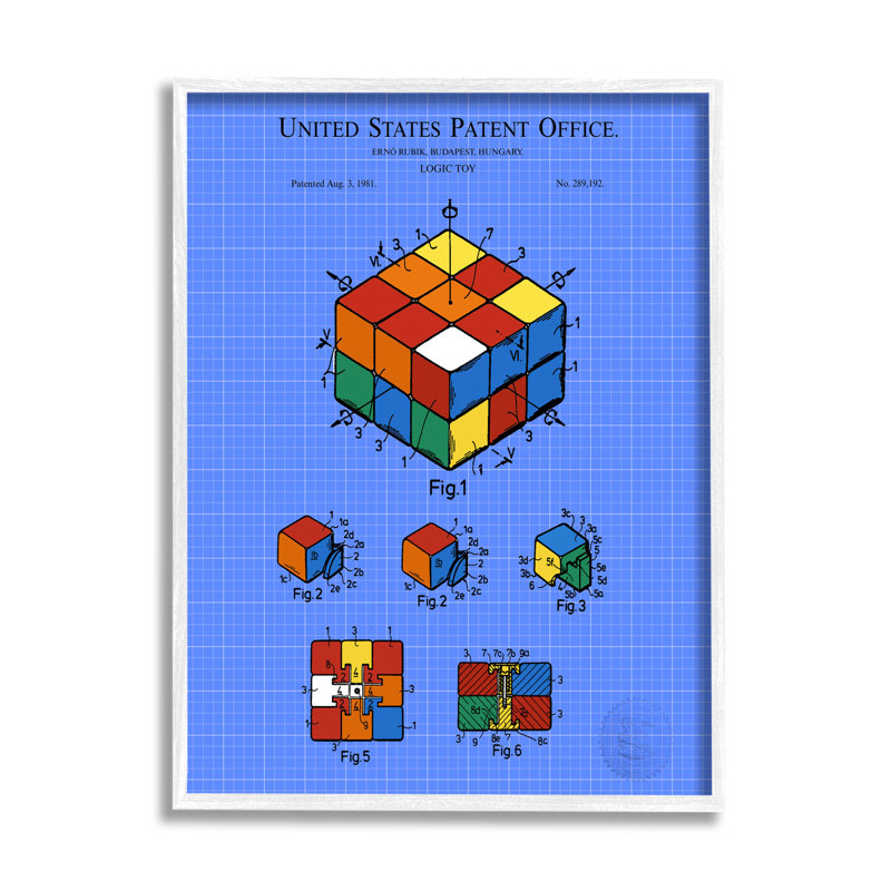 «Vivid Logic Toy Brevet» par Karl Hronek - impression sur toile, H 20 po x l 16 po x P 1,5 po