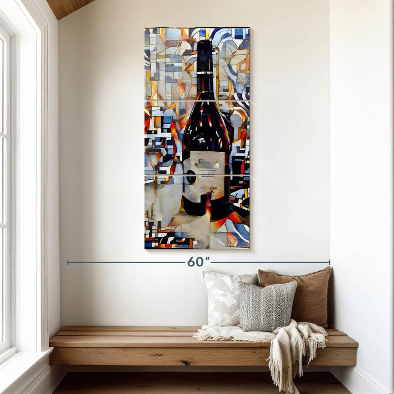 Abstract Wine Bottle, 52" H x 24" W