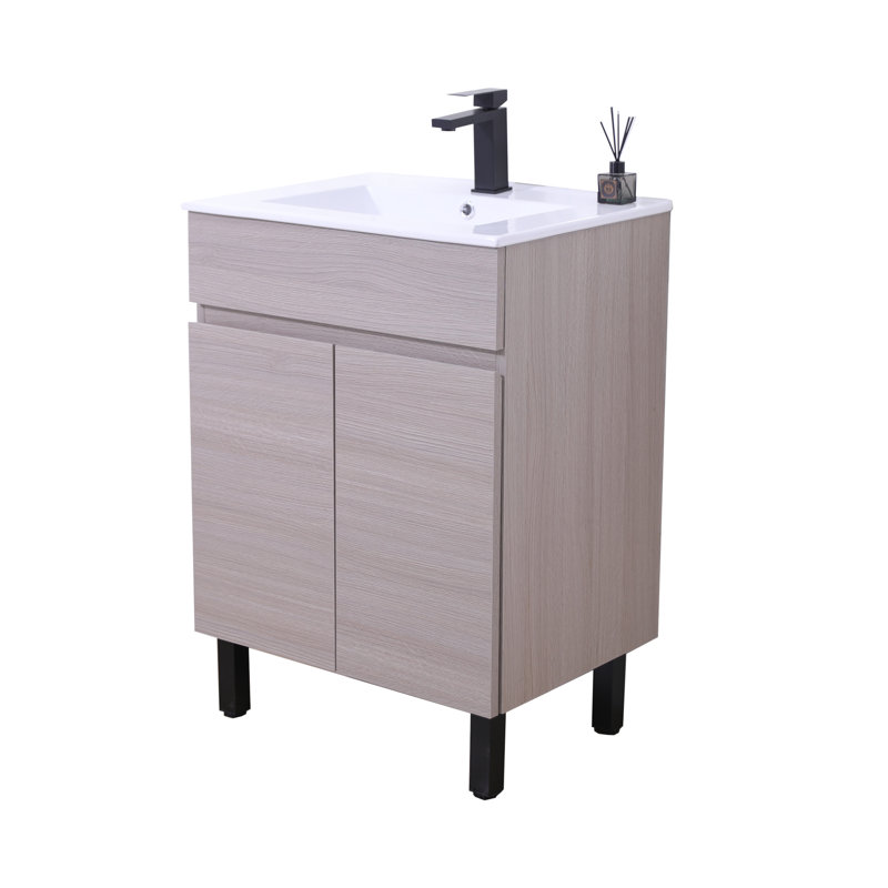 Ensemble de meuble-lavabo simple 24 po gris