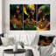 «Emerald Queen African Woman Under Moon», 3 pièces sur toile-2093863454-2093863450