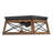 2-Light Flush Mount with Barnwood Accents-1161444982