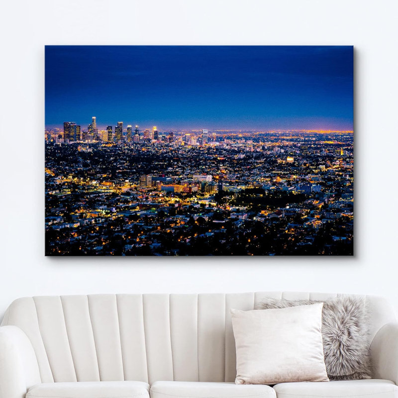 Architecture, Los Angeles, panoramique, nuit, architecture, paysage urbain, paysage urbain, photographie, panoramique, moderne