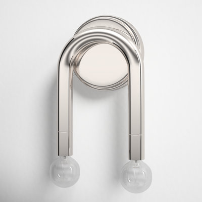 Yula 2-Light Wall Sconce in Polished Nickel