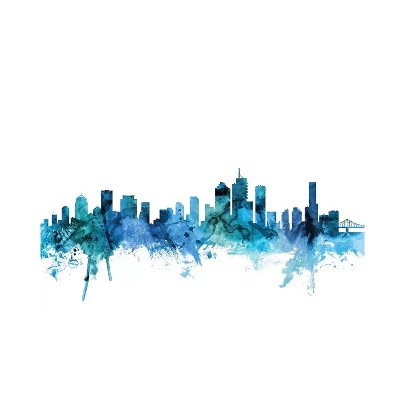 Brisbane, Australia Skyline by Michael Tompsett - Wrapped Canvas Gallery-Wrapped Canvas Giclée, 20.32 cm H x 30.48 cm W