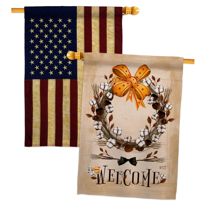 Double Sided 40'' H x 28'' W Polyester House Flag