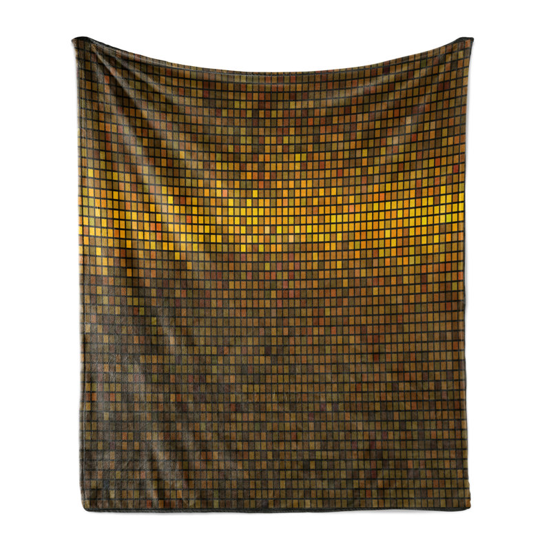 Ambesonne Abstract Fleece Throw Blanket Disco Theme Art Multicolor, 50" W x 60" L