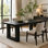 Rectangular Dining Table, Universal Kitchen & Dining Room Dinner Table