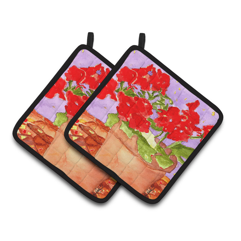 East Urban Home Floral Polyester Potholder