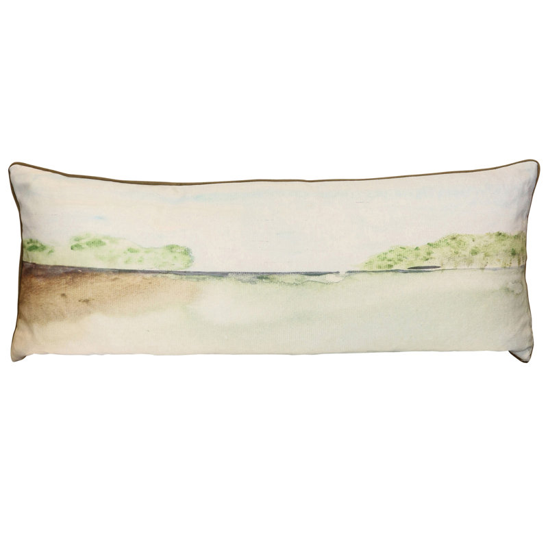 Coussin lombaire Tamara Day for StyleCraft Verdant Field Abstract I, 36" x 14"