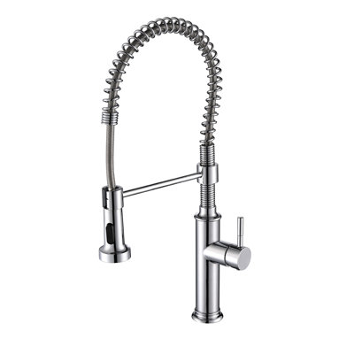 Single-Handle Pull-Down Sprayer Kitchen Faucet in Chrome