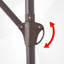 Parasol en porte-à-faux décalé en acier avec manivelle 120 po Haque-1821059787-1848393006