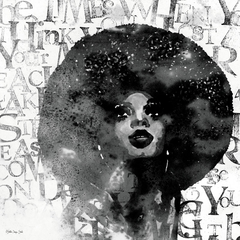 " Diana " by Stellar Design Studio, 36" H x 36" W, White Single Picture Framed Paper with Mat
