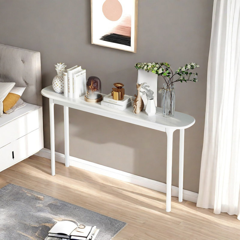 Modern Luxury Solid Wood Console Table, 33.46" H x 62.99" W x 11.81" D