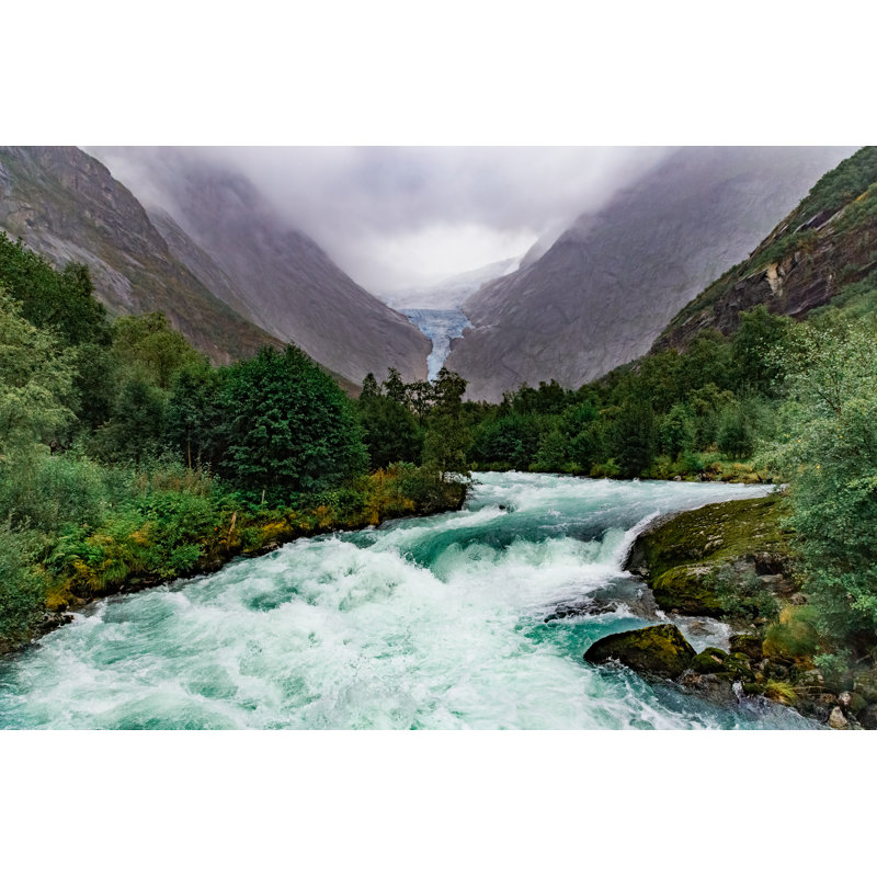 Earlham Briksdal Glacier - Wrapped Canvas Print, 20cm H x 30cm W x 3.8cm D