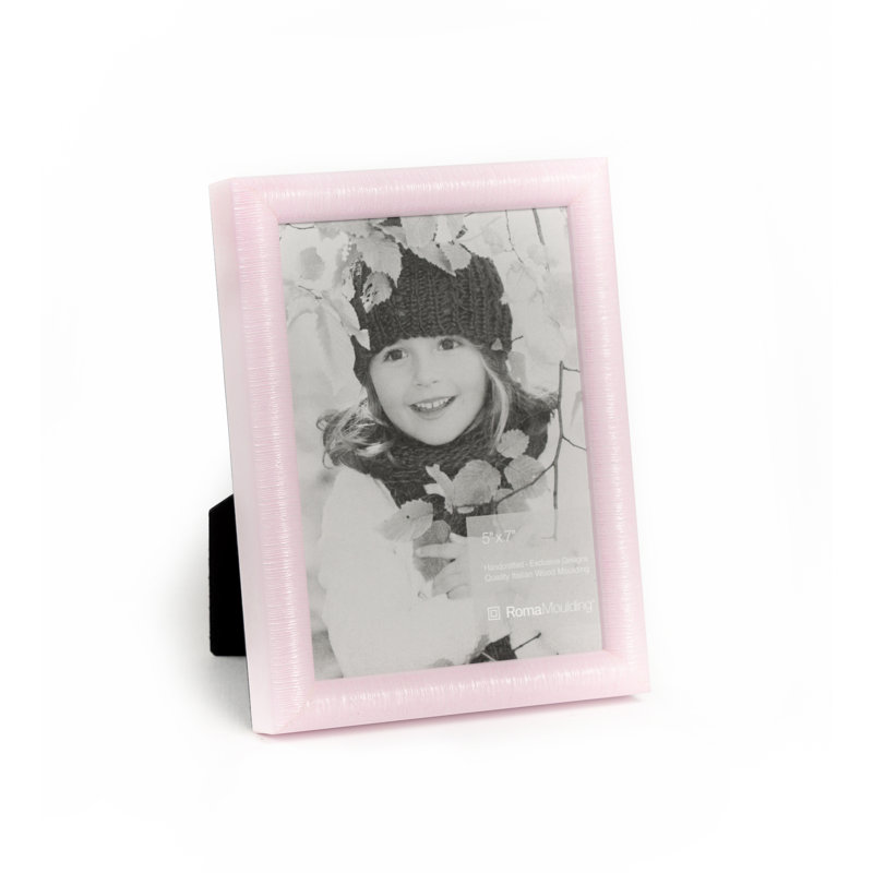 Cadre pour photo simple en bois embossé, 8" x 10", Rose