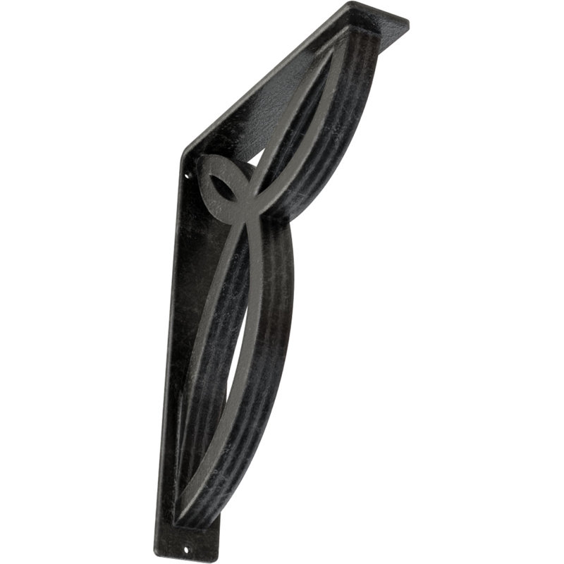Support en fer forgé Versailles, Argent antique, H 12 po x l 2 po x P 10 po