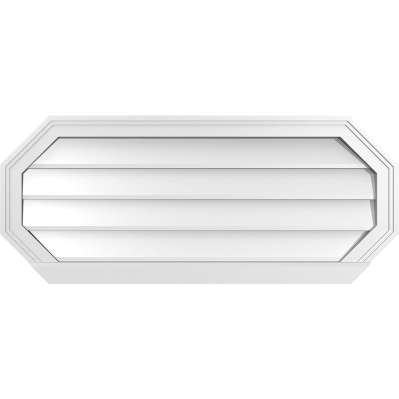 Évent horizontal gondole allongé en surface octogonal Signature, H 16 po x l 38 po x P 2 po
