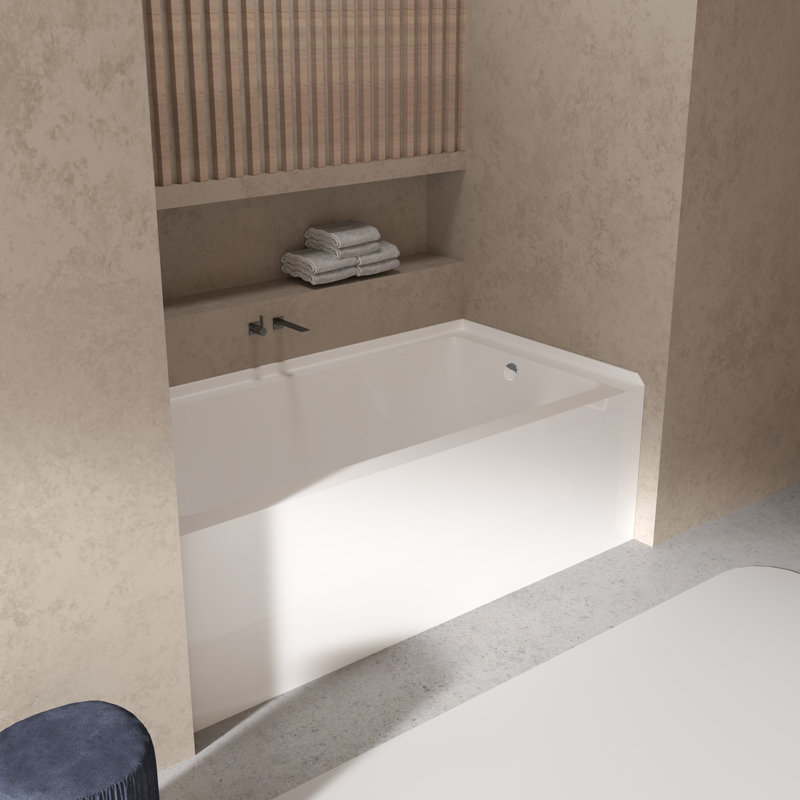 Sotria 60x30 Alcove Soaking Acrylic Bathtub, Right