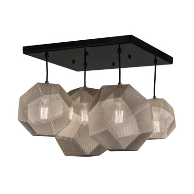 Luminaire suspendu géométrique à 4 lumières Decimus