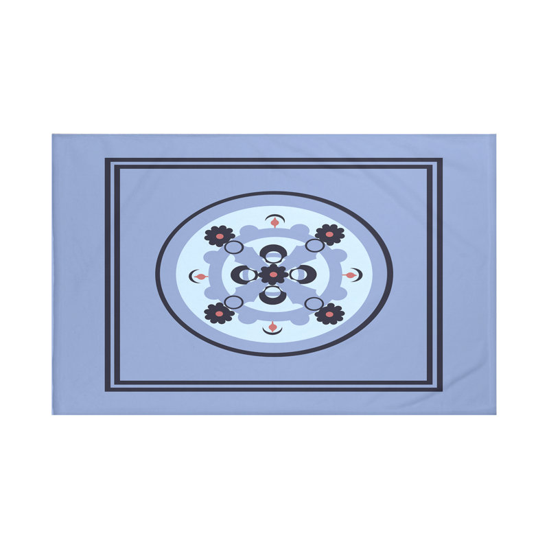 Jeté polaire Kaleidoscope, L 60 po x l 50 po, Bleuet (bleu pâle / bleu marine)