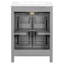Meuble-lavabo de 24 po, lavabo en céramique, tiroir rabattable, double couche, tablette réglable et charnières à fermeture en douceur pour l'organisation avec évier, fabrication, rangement, portes, poignées en alliage d'aluminium, utilisation quotidienne