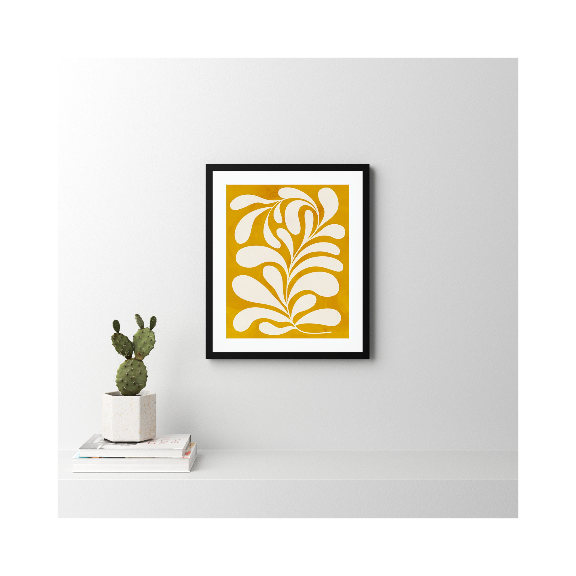 Goldenrod I by Grace Popp, 25" H x 21" W x 1" D, Black