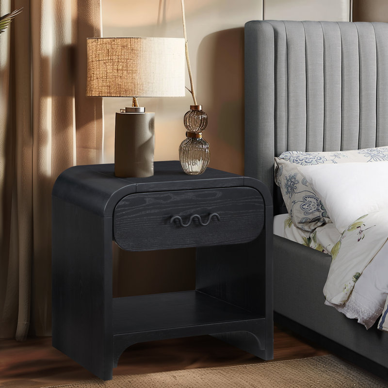 Table de chevet Hayes Huriye, Noir
