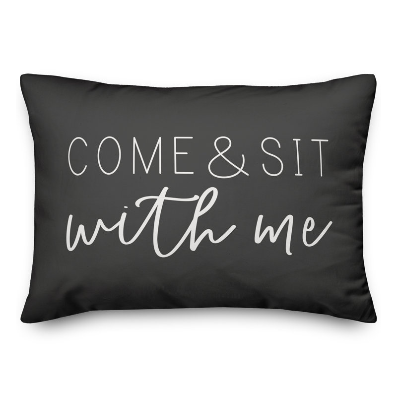  Housse et insert de coussin rectangulaire extérieur Come and Sit with Me, Gris anthracite