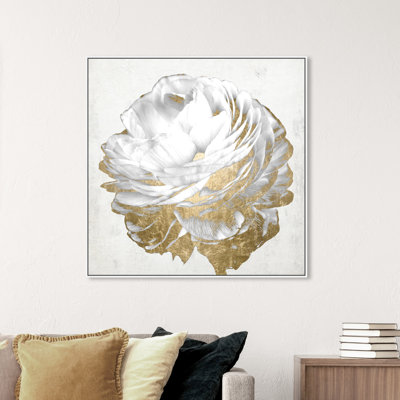 " Gold And Light Floral White " by Oliver Gal