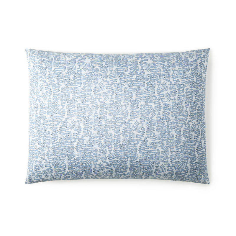 Fern 100% Cotton Envelope Sham, Denim, Standard/Twin