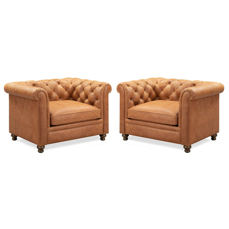 Lyon Full-Grain Genuine Italian Leather Lounge Chair