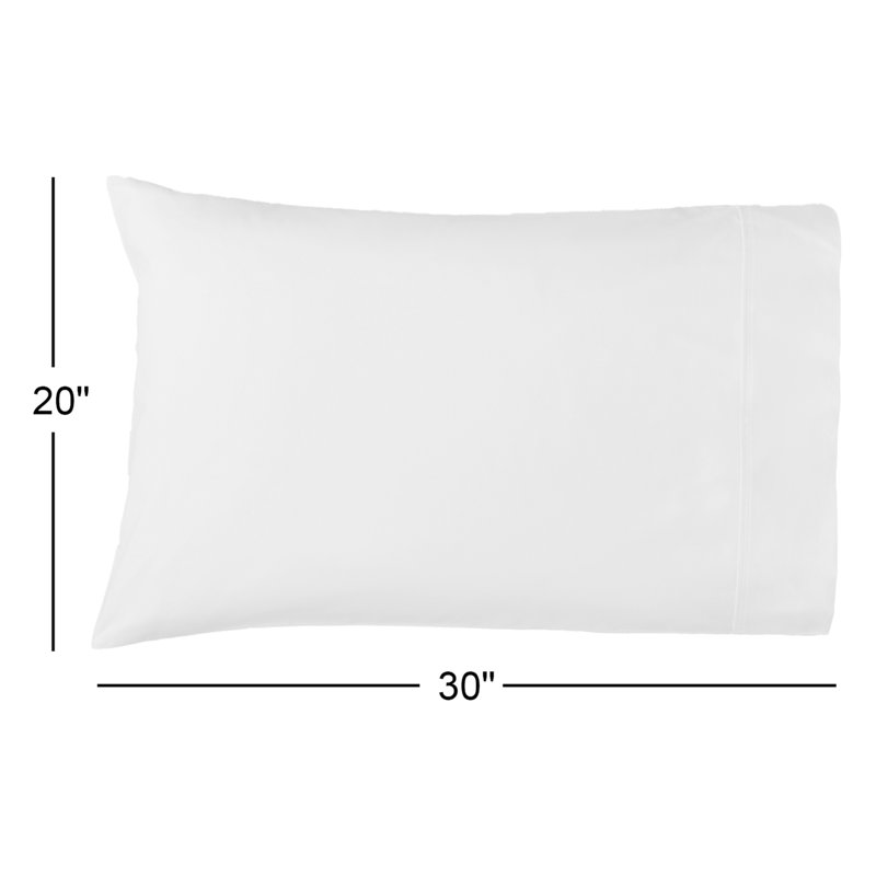 Ensemble de taies d'oreiller en percale de coton biologique brossé Emrik, Gris doux