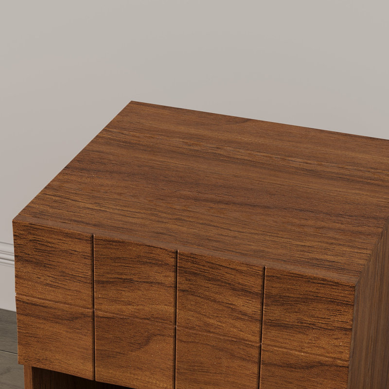 50.8cm W Particle Board Bedside Table, Brown