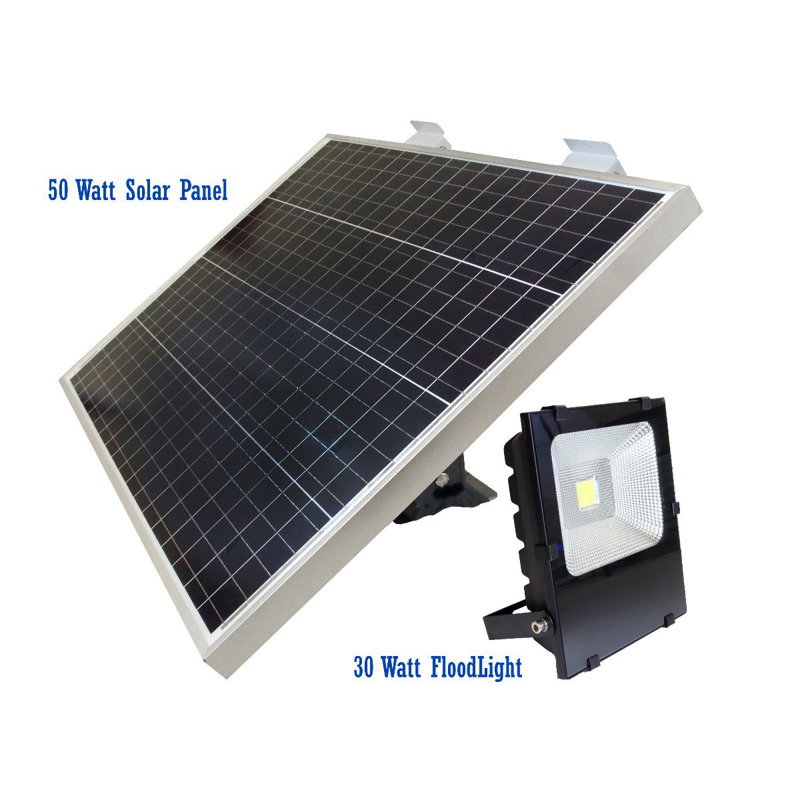 Éclairage de zone de sécurité à DEL à énergie solaire 30 W à l'aube