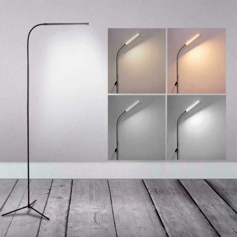 Tolunay 70" LED Task Floor Lamp Adjustable Gooseneck Dimmable Light Standing Light with USB