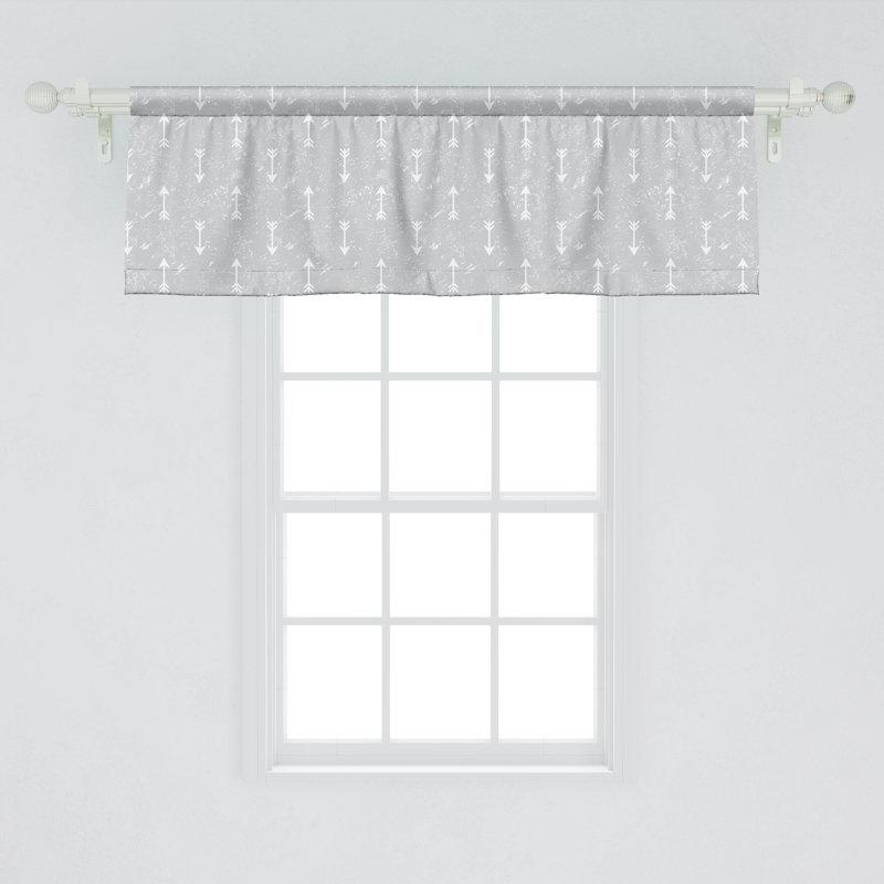 Cantonnière Ambesonne en paquet de 2 motif gris et grunge 94434, L 54 po x L 12 po