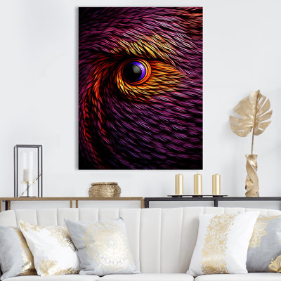 «Purple Feather Dreams I - Glam Feather», art mural