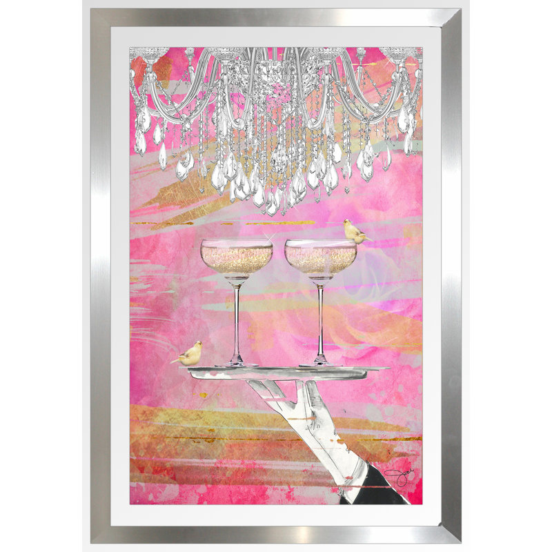 « bravo rose », reproduction d’impression encadrée, H 39,5 po x l 27,5 po x P 0,75 po, Acrylique avec cadre argent