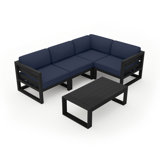Avion 5 Piece Sectional Set - Black