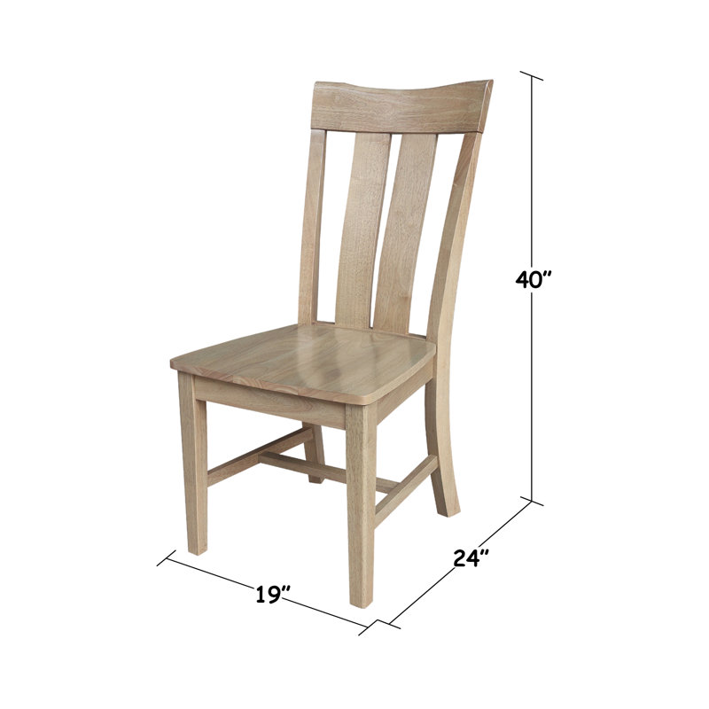 Chaise en bois massif Delisca, Miel