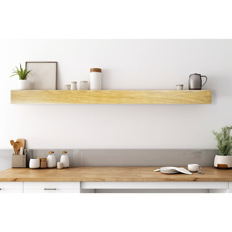 Tyringham Oak Floating Shelf, 5" H x 50" W x 7" D, Ebony